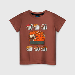 Детская футболка Мопс и роллы