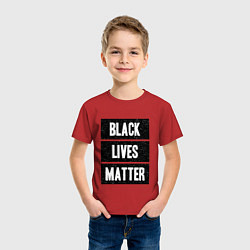 Футболка хлопковая детская Black lives matter Z, цвет: красный — фото 2