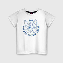 Детская футболка Eat, sleep, meow