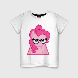 Футболка хлопковая детская Pinky Pie hipster, цвет: белый