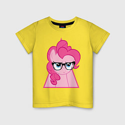 Футболка хлопковая детская Pinky Pie hipster, цвет: желтый