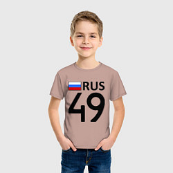 Футболка хлопковая детская RUS 49, цвет: пыльно-розовый — фото 2