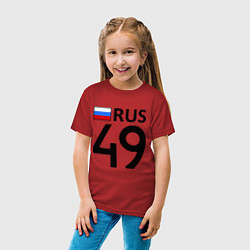 Футболка хлопковая детская RUS 49, цвет: красный — фото 2