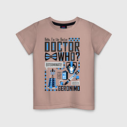 Детская футболка Hello, i'm the Doctor