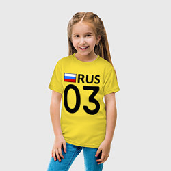 Футболка хлопковая детская RUS 03, цвет: желтый — фото 2