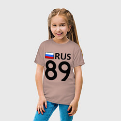 Футболка хлопковая детская RUS 89, цвет: пыльно-розовый — фото 2