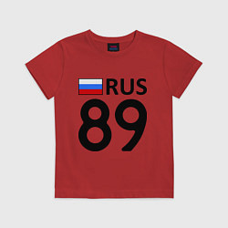 Футболка хлопковая детская RUS 89, цвет: красный