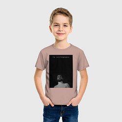 Футболка хлопковая детская Ты беспощадна, цвет: пыльно-розовый — фото 2