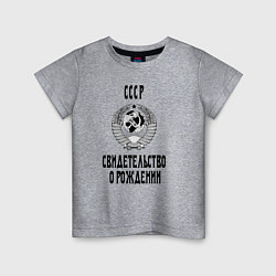 Детская футболка СССР Свидетельство о рождении