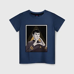 Футболка хлопковая детская Spock Z, цвет: тёмно-синий