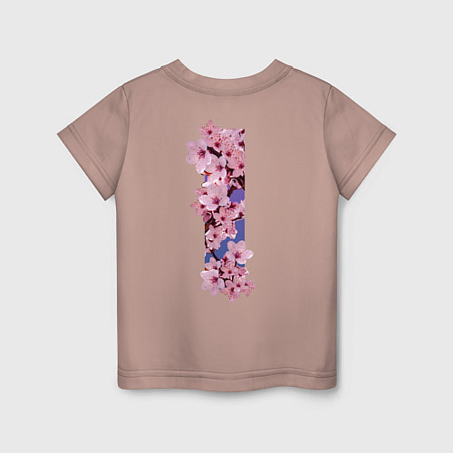 Детская футболка Ветви сакуры / Пыльно-розовый – фото 2