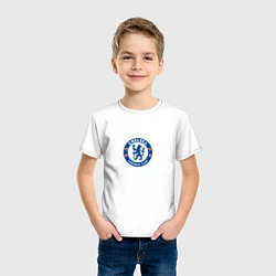 Футболка хлопковая детская Chelsea FC, цвет: белый — фото 2