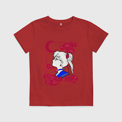 Футболка хлопковая детская Сейлор Мун, цвет: красный