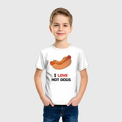 Футболка хлопковая детская Love HOT DOGS, цвет: белый — фото 2