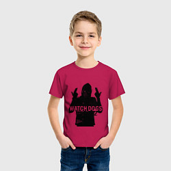 Футболка хлопковая детская Watch dogs 2 Z, цвет: маджента — фото 2