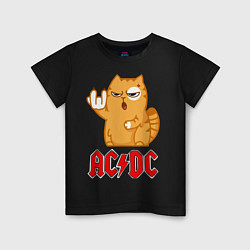 Детская футболка ACDC rock cat