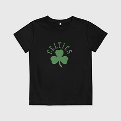 Футболка хлопковая детская Boston Celtics, цвет: черный