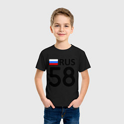 Футболка хлопковая детская RUS 58, цвет: черный — фото 2
