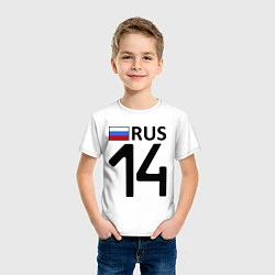 Футболка хлопковая детская RUS 14, цвет: белый — фото 2