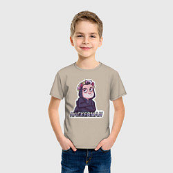 Футболка хлопковая детская Mr Robot, цвет: миндальный — фото 2