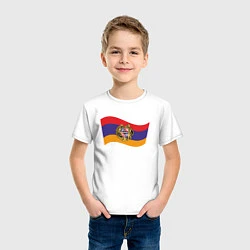 Футболка хлопковая детская Армения, цвет: белый — фото 2