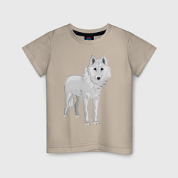 Детская футболка Белый волк