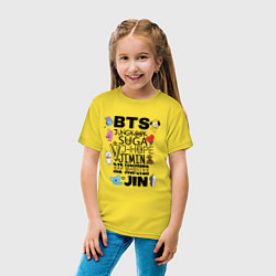 Футболка хлопковая детская BTS BT21, цвет: желтый — фото 2