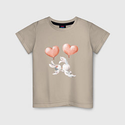 Детская футболка Пара влюбленных зайчиков