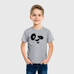 Футболка хлопковая детская Панда, цвет: меланж — фото 2