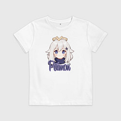 Футболка хлопковая детская Paimon, цвет: белый