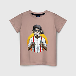 Детская футболка Monkey hipster