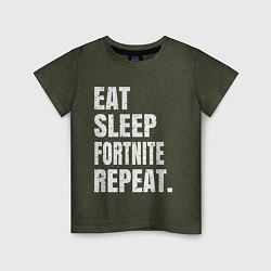 Детская футболка EAT SLEEP FORTNITE REPEAT