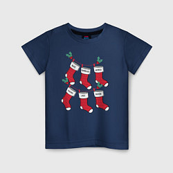Детская футболка Друзья новогодние носки
