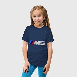 Футболка хлопковая детская BMW M5, цвет: тёмно-синий — фото 2