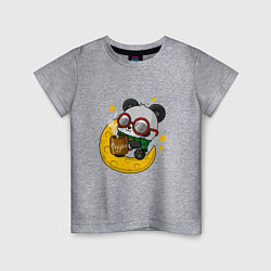 Детская футболка Панда на луне