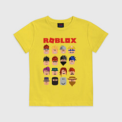 Футболка хлопковая детская ROBLOX, цвет: желтый