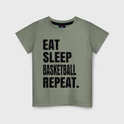 Детская футболка EAT SLEEP BASKETBALL REPEAT