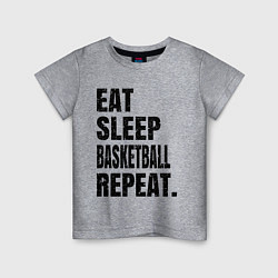 Детская футболка EAT SLEEP BASKETBALL REPEAT
