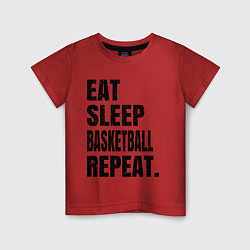 Детская футболка EAT SLEEP BASKETBALL REPEAT