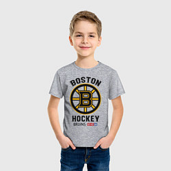 Футболка хлопковая детская BOSTON BRUINS NHL, цвет: меланж — фото 2