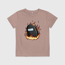 Детская футболка Among Us fire