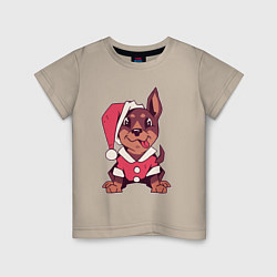 Детская футболка Рождественский пёсик