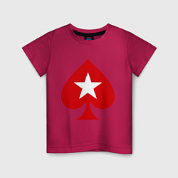 Футболка хлопковая детская Покер Пики Poker Stars, цвет: маджента