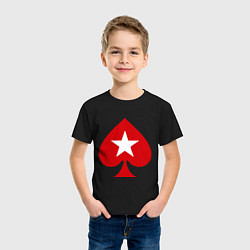 Футболка хлопковая детская Покер Пики Poker Stars, цвет: черный — фото 2