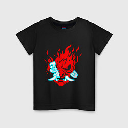 Детская футболка Cyberpunk neon samurai