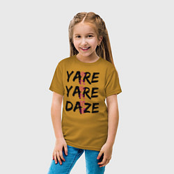 Футболка хлопковая детская YARE YARE DAZE, цвет: горчичный — фото 2