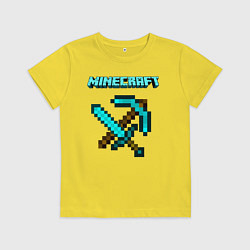 Футболка хлопковая детская Minecraft, цвет: желтый