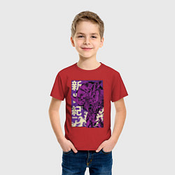 Футболка хлопковая детская Evangelion Eva-01, цвет: красный — фото 2