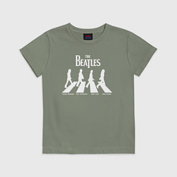 Футболка хлопковая детская The Beatles, цвет: авокадо