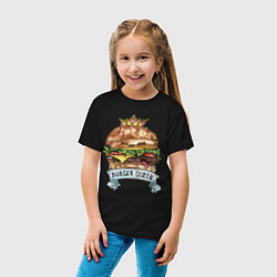Футболка хлопковая детская Burger queen, цвет: черный — фото 2